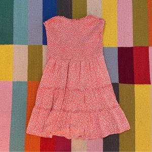 Hollister Pink Floral Strapless / Convertible Dress